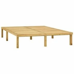 VidaXL Chaise longue double Bois de pin imprégné de vert -Bains de soleil Soldes image 6 315398