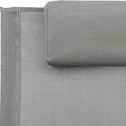 VidaXL Chaise longue avec oreiller Acier et textilène Gris 13 VidaXL Chaise longue avec oreiller Acier et textilène Gris -Bains de soleil Soldes image 6 317584