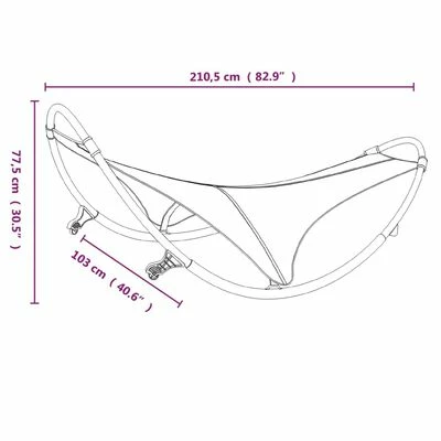 VidaXL Chaise longue à bascule avec roues Acier et textilène Gris 8 VidaXL Chaise longue à bascule avec roues Acier et textilène Gris – Image 6