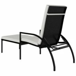 VidaXL Chaises longues avec repose-pied 2 pcs Résine tressée Noir 13 VidaXL Chaises longues avec repose-pied 2 pcs Résine tressée Noir -Bains de soleil Soldes image 6 317632
