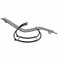 VidaXL Chaises longues à bascule 2 pcs Gris Acier et textilène 13 VidaXL Chaises longues à bascule 2 pcs Gris Acier et textilène -Bains de soleil Soldes image 6 318129