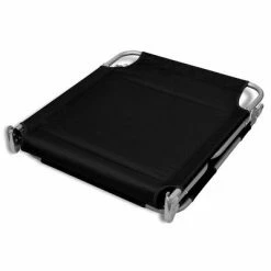 VidaXL Chaise longue avec coussin de tête Acier enduit de poudre Noir -Bains de soleil Soldes image 6 41482