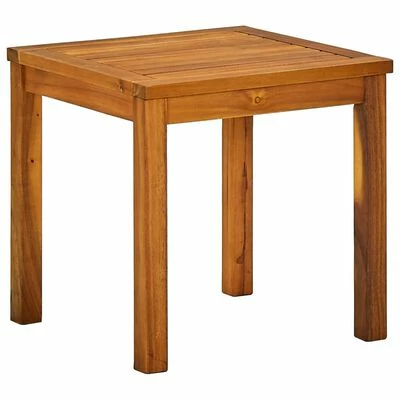 VidaXL Chaise longue avec table Bois d'acacia solide et textilène 8 VidaXL Chaise longue avec table Bois d'acacia solide et textilène – Image 6