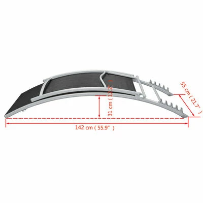 VidaXL Chaise longue Acier et textilène Noir 8 VidaXL Chaise longue Acier et textilène Noir – Image 6