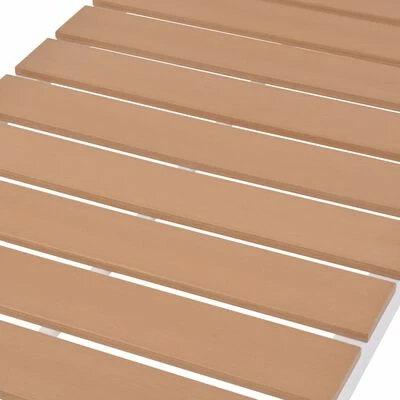 VidaXL Chaise longue Aluminium et WPC Marron 8 VidaXL Chaise longue Aluminium et WPC Marron – Image 6