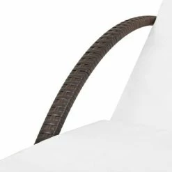 VidaXL Chaise longue avec coussin Résine tressée Marron -Bains de soleil Soldes image 6 42883