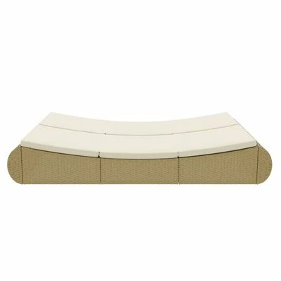 VidaXL Chaise longue d'extérieur Résine tressée Beige 8 VidaXL Chaise longue d'extérieur Résine tressée Beige – Image 6