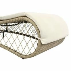 VidaXL Chaise longue avec coussin Résine tressée Gris 13 VidaXL Chaise longue avec coussin Résine tressée Gris -Bains de soleil Soldes image 6 44700
