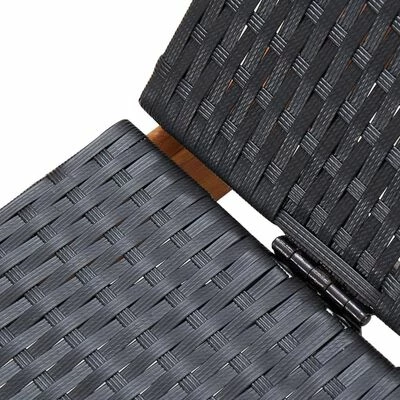 VidaXL Chaise longue Résine tressée et bois d'acacia massif 8 VidaXL Chaise longue Résine tressée et bois d'acacia massif – Image 6