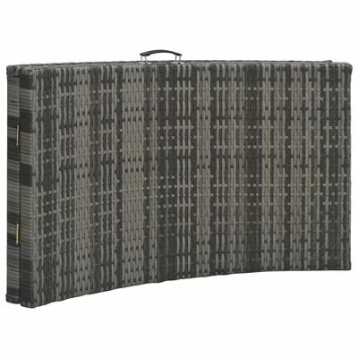 VidaXL Chaise longue pliable avec coussin Résine tressée Gris 8 VidaXL Chaise longue pliable avec coussin Résine tressée Gris – Image 6