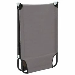 VidaXL Chaise longue pliable Gris Acier 13 VidaXL Chaise longue pliable Gris Acier -Bains de soleil Soldes image 6 47757