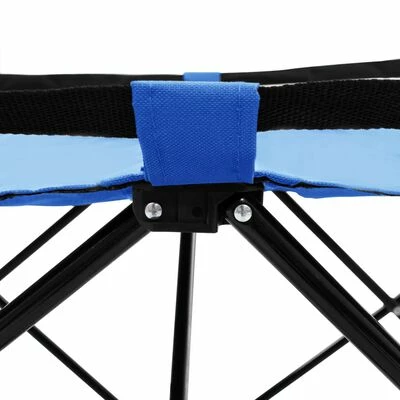 VidaXL Chaise longue pliable Bleu Acier 8 VidaXL Chaise longue pliable Bleu Acier – Image 6