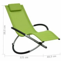 VidaXL Chaise longue pour enfants Acier Vert 13 VidaXL Chaise longue pour enfants Acier Vert -Bains de soleil Soldes image 6 47796