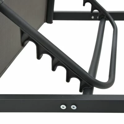 VidaXL Chaise longue Aluminium et textilène 8 VidaXL Chaise longue Aluminium et textilène – Image 6