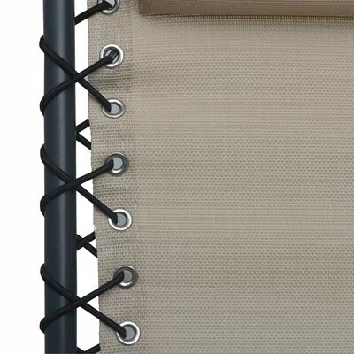 VidaXL Chaise pliable de terrasse Taupe Textilène 8 VidaXL Chaise pliable de terrasse Taupe Textilène – Image 6